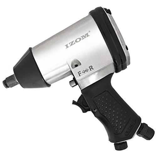 IZOM IZ-5040B 1/2" Impact Wrench, Torque 340 Nm Air Powered 7000Fixed Square RPM Rocking Dog 90 PSI with Front Exhaust for Tire Changing & Workshop Applications - Image 1