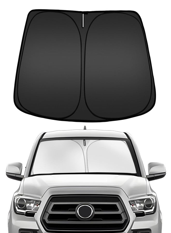 ARISMOTOR Windshield Sun Shade for Toyota Tacoma 2016-2024, Custom Fit Foldable Front Window Sunshade Sun Visor Protector, Block UV Rays Keep Your Car Cooler - Image 1