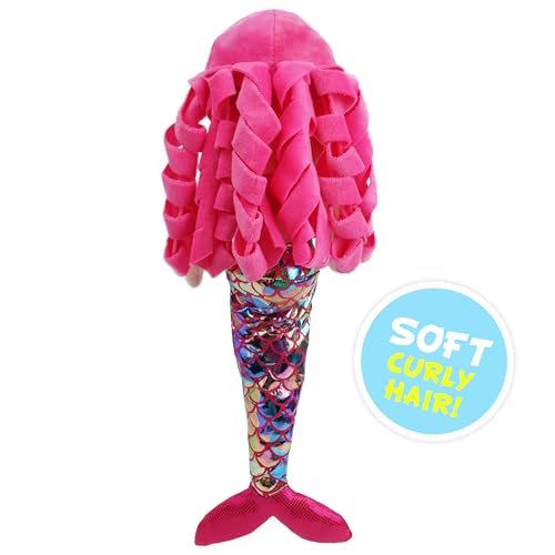June Garden 15.5" Sparkly Mermaid Larissa - Soft Mermaid Plush Stuffed Doll Gift for Toddler Girls - Image 2