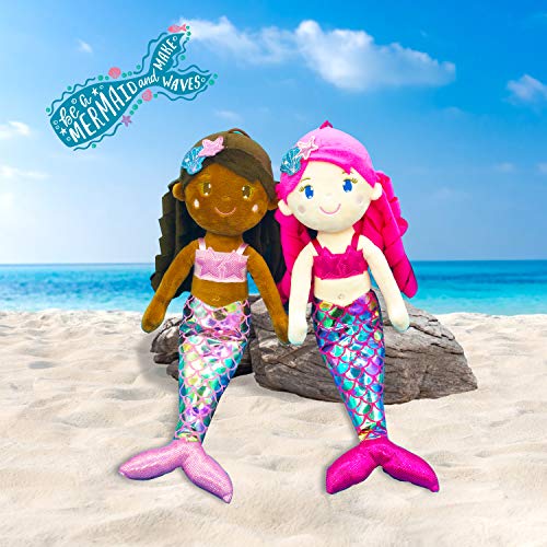 June Garden 15.5" Sparkly Mermaid Larissa - Soft Mermaid Plush Stuffed Doll Gift for Toddler Girls - Image 5
