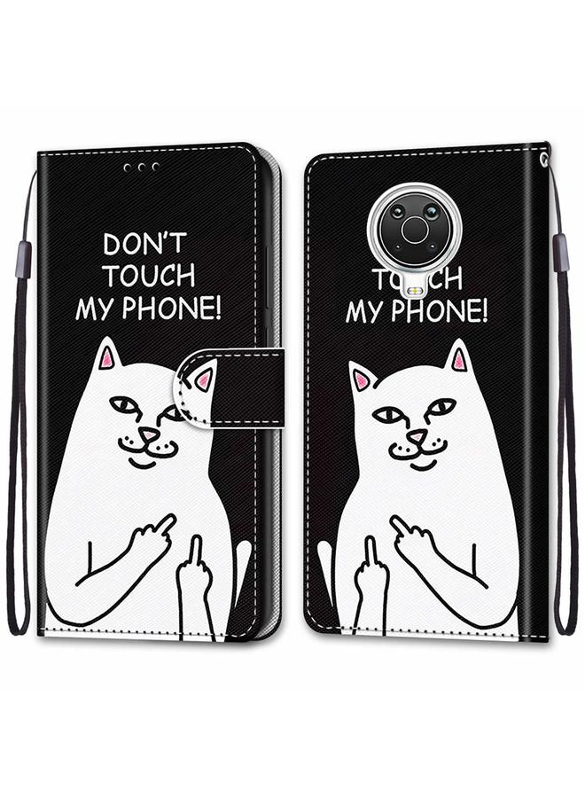 اس-توب جراب لهاتف Nokia G20 / G10 / 6.3، جراب جلدي من البولي يوريثان قابل للطي أفقيًا برسومات متقاطعة ملونة مع حامل وفتحات للبطاقات ومحفظة وحبل قصير - Image 2