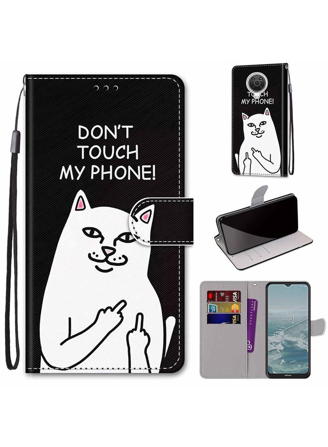 اس-توب جراب لهاتف Nokia G20 / G10 / 6.3، جراب جلدي من البولي يوريثان قابل للطي أفقيًا برسومات متقاطعة ملونة مع حامل وفتحات للبطاقات ومحفظة وحبل قصير - Image 1