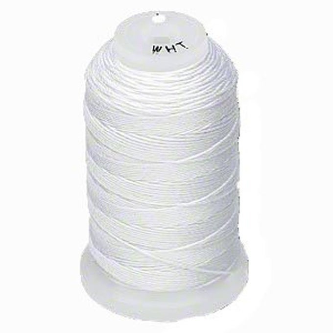 SIMPLY SILK BEADING THREAD CORD SIZE FF WHITE 0015 INCH 038MM SPOOL 115 YARDS FOR STRINGING WEAVING KNOTTING