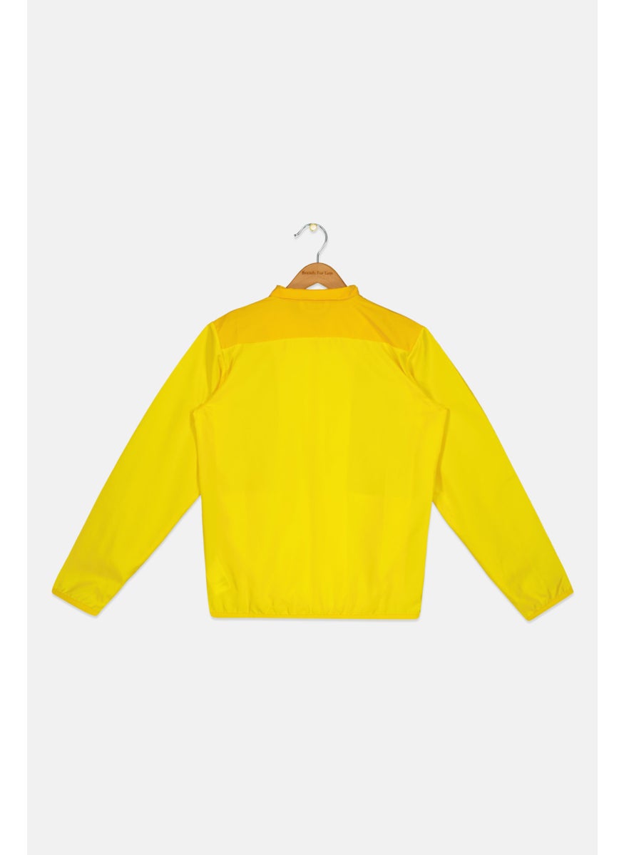 PUMA Kids Boy Sportswear Fit Brand Logo Training Jacket, Yellow  - Image 2