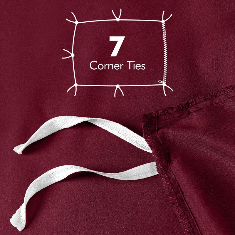 Utopia Bedding Duvet Cover Queen Size - 3 Piece with Zipper Closure - 1 Comforter Cover 90X90 Inches & 2 Pillow Shams 20X26 Inches (Burgundy) Comforter Not Included - Image 5