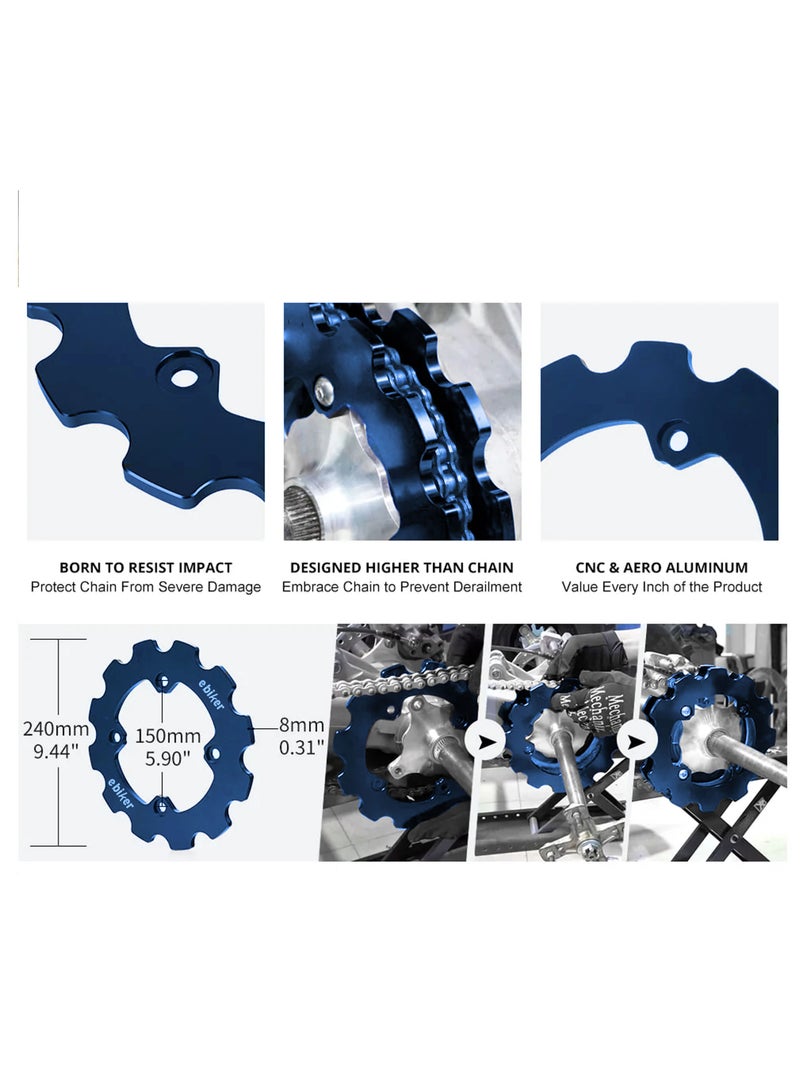 General ATV Dual Sprocket Guard for Yamaha Raptor 700 YFM700R 2013-2020 Raptor Blue  - Image 5