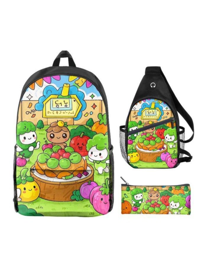 Universal cartoon new three-piece schoolbag - 641  - Image 1
