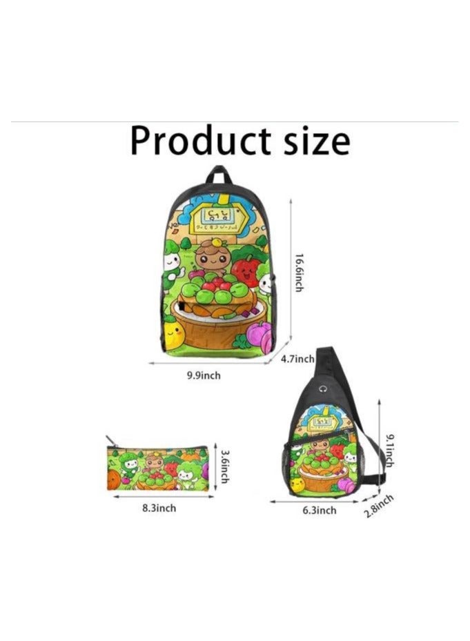 Universal cartoon new three-piece schoolbag - 641  - Image 3