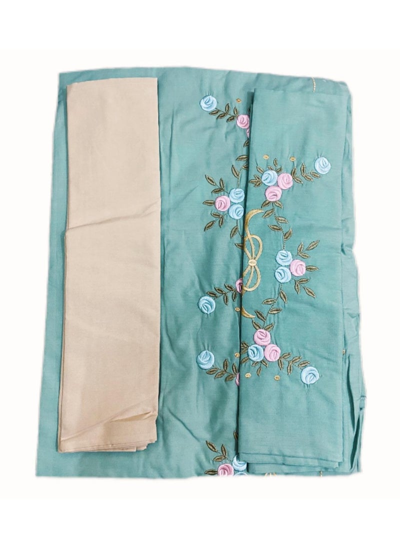 Beauenty - Embellished Bed Sheets Set Five Piece 100% Cotton Bedding Set In  Multicolour - Image 1