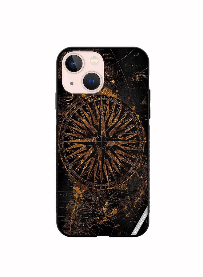 VR CREATIVE Protective Case Cover For Apple iPhone 13 Brown Shield Design Multicolour - Image 1