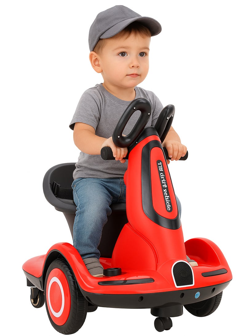 Multifunctional Three-Wheeled Electric Scooter for Children with Two Motors, Music and Electric Lights; Balance Scooter for Boys and Girls.