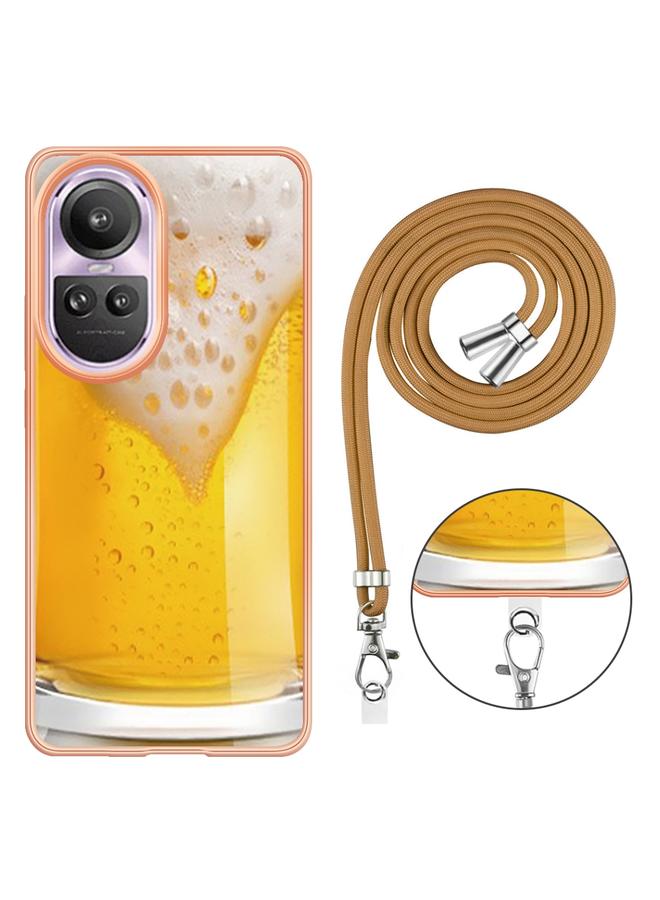 اس-توب جراب لهاتف OPPO Reno10 Pro 5G Global مطلي بالكهرباء على الوجهين مع حبل تعليق - Image 3