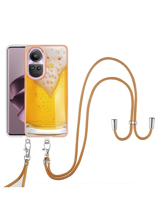 اس-توب جراب لهاتف OPPO Reno10 Pro 5G Global مطلي بالكهرباء على الوجهين مع حبل تعليق - Image 2