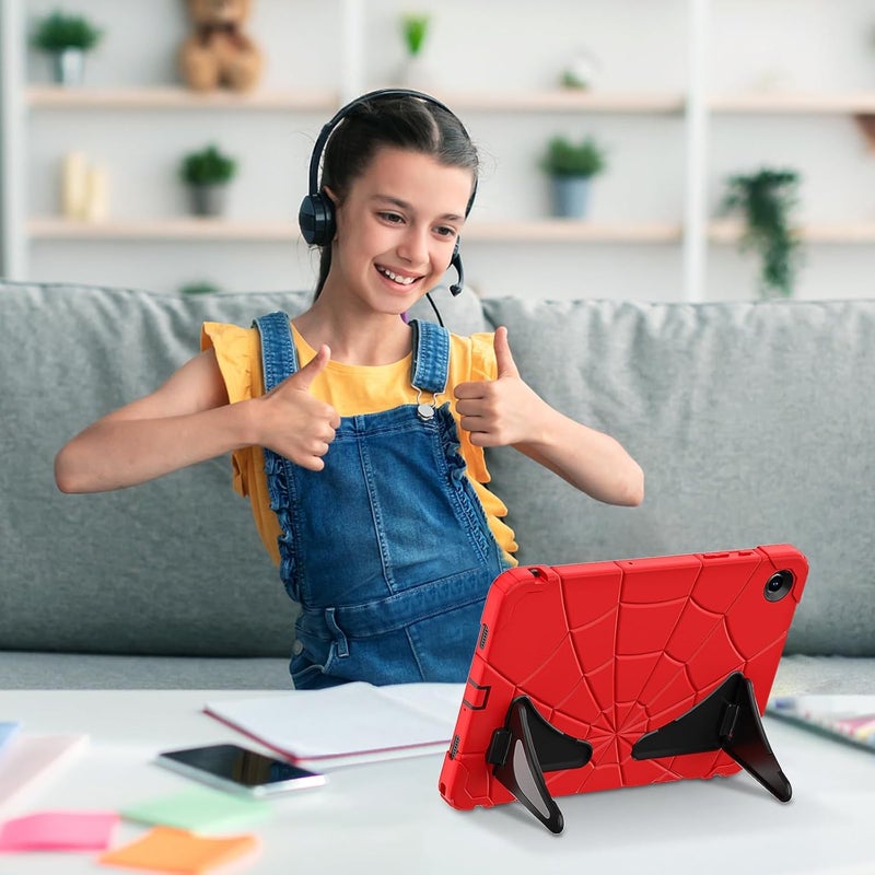 avakot Samsung Galaxy Tab A9 Plus Case for Kids 11 Inch 2023 (Fit Model: SM-X210/X216/X218), Lightweight Shockproof Kids Friendly Cover with Shoulder Strap for Samsung Galaxy A9+ Tablet, Red Black - Image 3