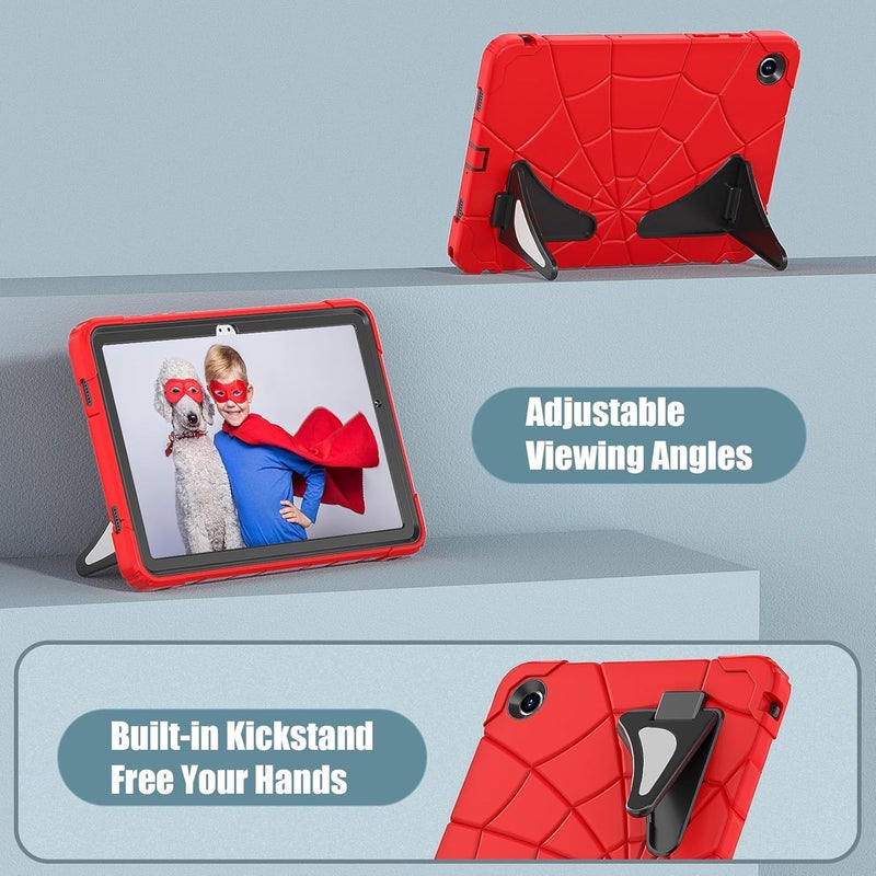 avakot Samsung Galaxy Tab A9 Plus Case for Kids 11 Inch 2023 (Fit Model: SM-X210/X216/X218), Lightweight Shockproof Kids Friendly Cover with Shoulder Strap for Samsung Galaxy A9+ Tablet, Red Black - Image 5