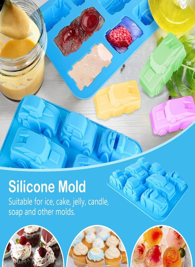 FantasyDay 2 Pack Silicone Carton Car Mold Baking Molds Bakeware for Birthday Theme Party, Muffin Cups, Ice Cube, Soap, Wafer, Cake, Bread, Tart, Pie and More #1 - Image 5