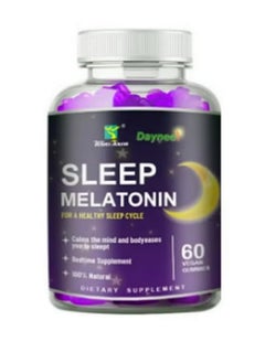 Daynee Melatonin Fast Dissolve 60 Capsules Nighttime Sleep Aid Natural Berry Flavor Vegan Non-GMO Gluten-Free  - Image 1