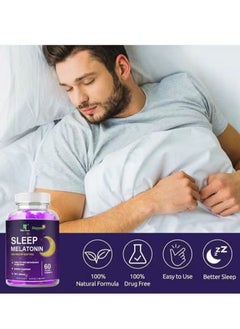 Daynee Melatonin Fast Dissolve 60 Capsules Nighttime Sleep Aid Natural Berry Flavor Vegan Non-GMO Gluten-Free  - Image 4