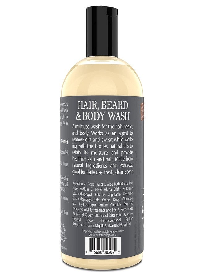 Uncle Jimmy Hair, Beard & Body Wash | Sulfate Free, Paraben Free, with Naturally Derived Clean Ingredients Leaving Skin Soft and Hydrating 12 Fl Oz Pack of 4 - Image 3