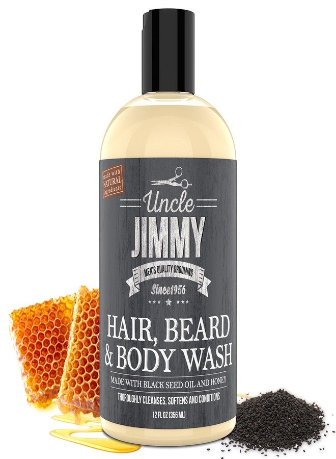 Uncle Jimmy Hair, Beard & Body Wash | Sulfate Free, Paraben Free, with Naturally Derived Clean Ingredients Leaving Skin Soft and Hydrating 12 Fl Oz Pack of 4 - Image 2