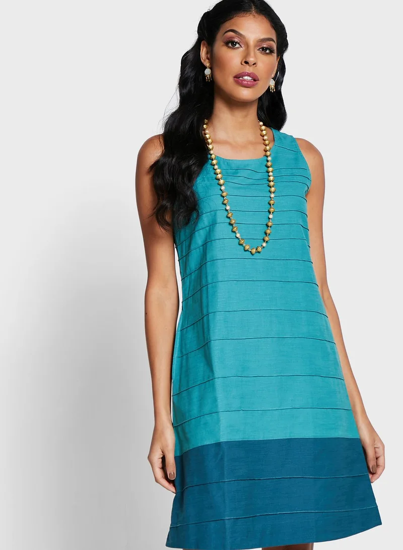 Fabindia Cotton Pin tuck Dress