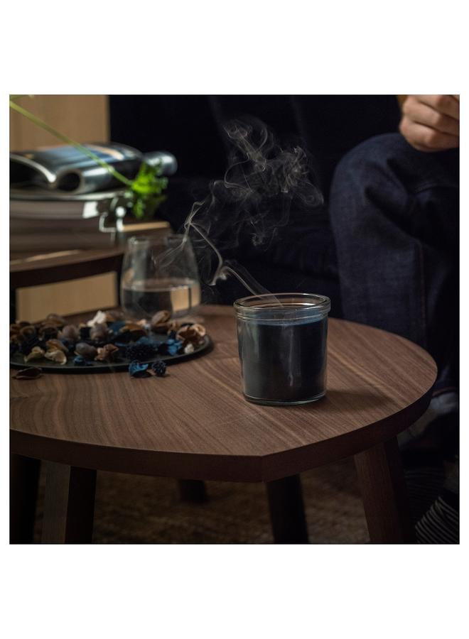 Zaboon Scented candle in glass, Vetiver & geranium/black-turquoise, 20 hr - Image 5