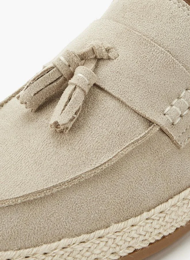 Peppermint BEIGE Men Tassel Trim Espadrille Loafers for Men | Best Price UAE