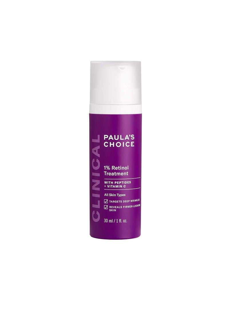 PAULA'S CHOICE CLINICAL 1% Retinol Treatment Cream with Peptides, Vitamin C & Licorice Extract, Anti-Aging & Wrinkles, 1 Ounce  - Image 1
