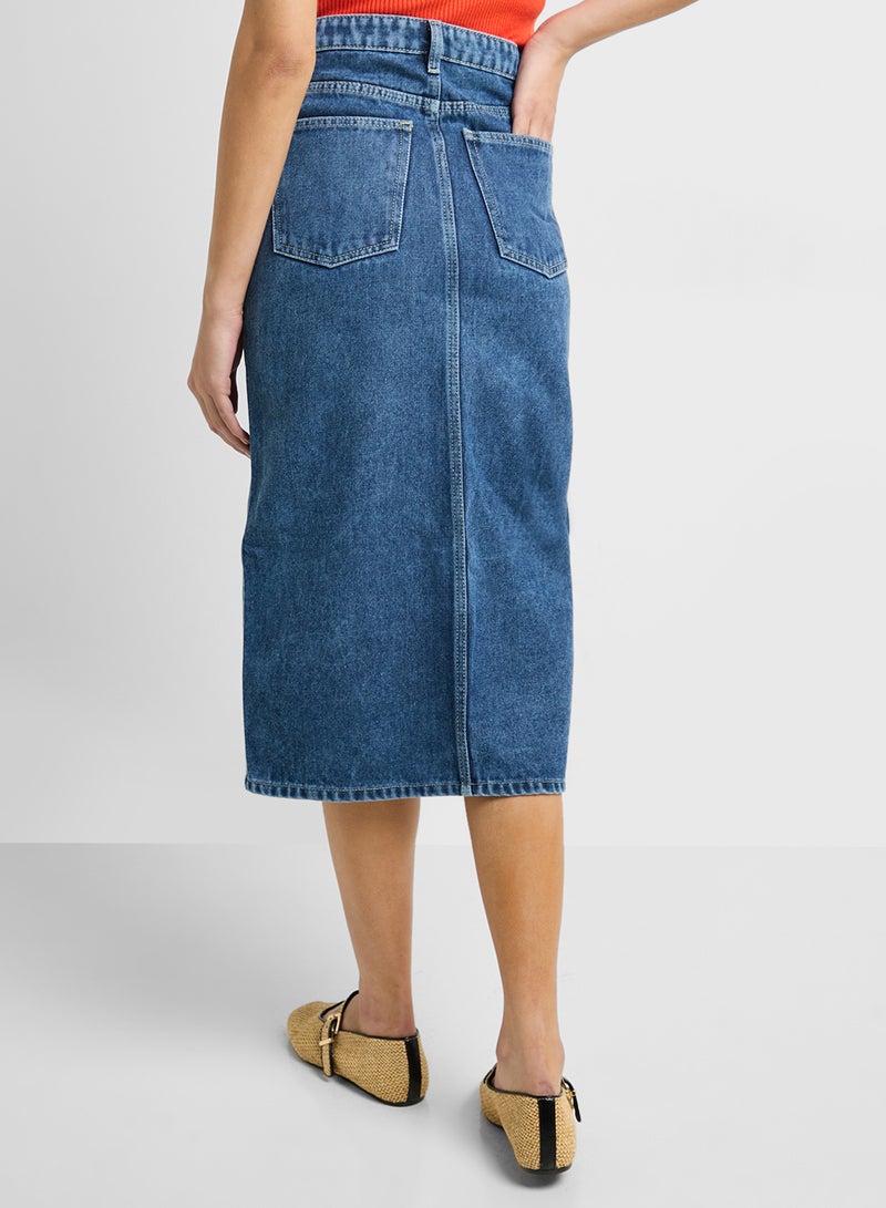 Ginger Denim Midi Skirt  - Image 3
