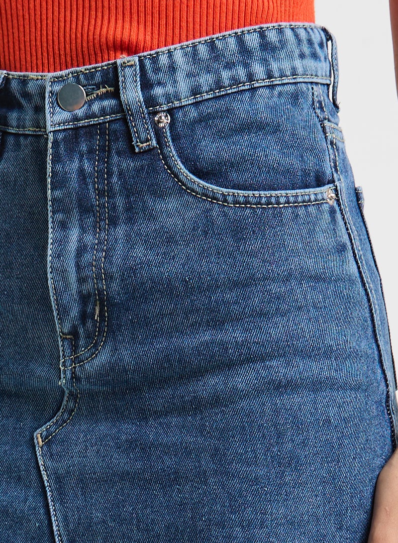 Ginger Denim Midi Skirt  - Image 4