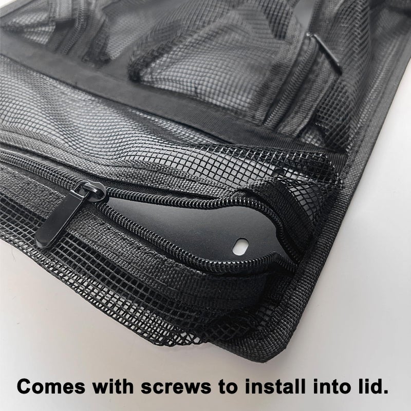 LAFENLIN Lid Organizer for Pelican 1510 Case, 5 Mesh Pockets Storage Organizer, Fits Camera Cases, Diving Dry Boxes, Hard Cases & Toolboxes â€“ Includes Screws & Hook and Loop Strap, Durable, Shockproof - Image 4