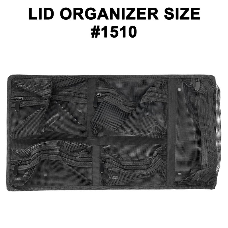 LAFENLIN Lid Organizer for Pelican 1510 Case, 5 Mesh Pockets Storage Organizer, Fits Camera Cases, Diving Dry Boxes, Hard Cases & Toolboxes â€“ Includes Screws & Hook and Loop Strap, Durable, Shockproof - Image 2