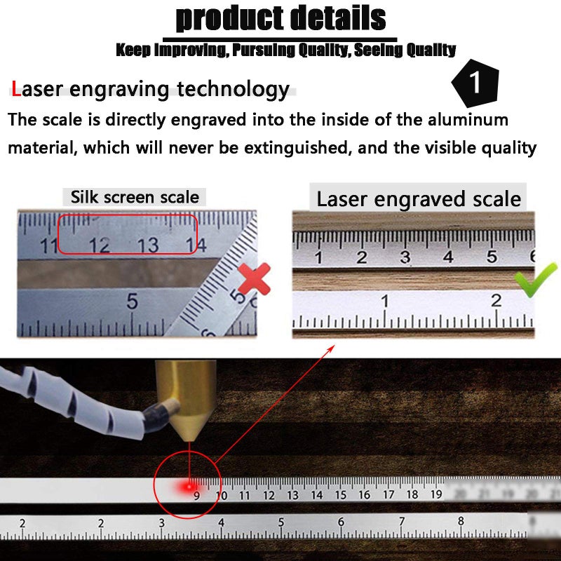 VINGAA Multi-Angle Measuring Ruler,Multi Angle Tool,12-Sided Angle Measurement,Tile Holes Measure Ruler with 3-Holes Positioning Apertures,Upgrade Multi Angle Ruler/Metal/Black - Image 5