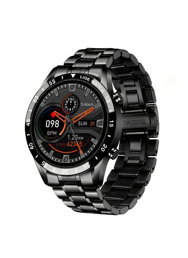 LIGE - Smart Watch Upgrade Smart Wearable Watch Pedometer Heart Rate Blood Oxygen Detection IP67 Waterproof Long Battery Life Black - Image 1