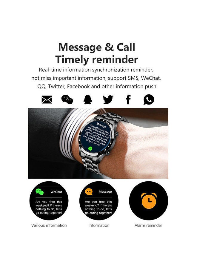 LIGE - Smart Watch Upgrade Smart Wearable Watch Pedometer Heart Rate Blood Oxygen Detection IP67 Waterproof Long Battery Life Black - Image 1