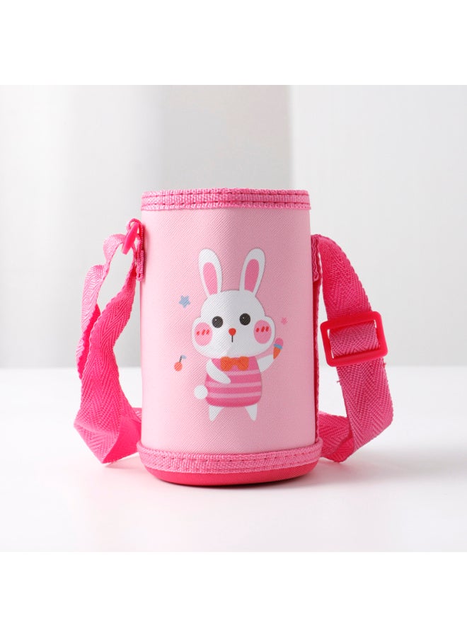 Children's Thermos Cup Cover Universal Thickened Cup Cover Crossbody Portable Rope Anti-fall Protective Cover Insulation Kettle Bag-Color:Thickened And Wear-resistant-pink Bunny-Capacity:Default Items - Image 1