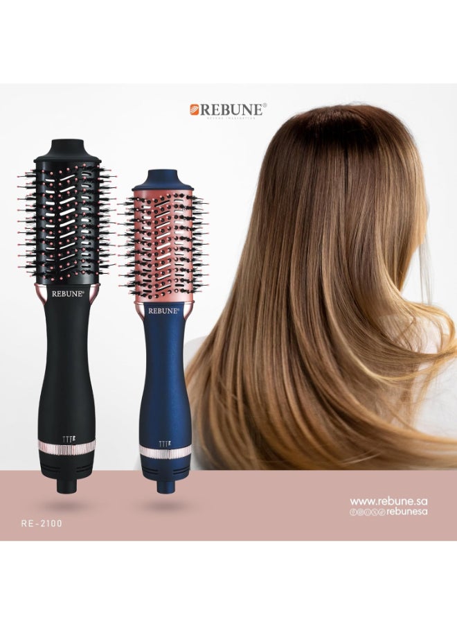 REBUNE Hair Styler 1300W Black/Blue Color  Vary Black - Image 3