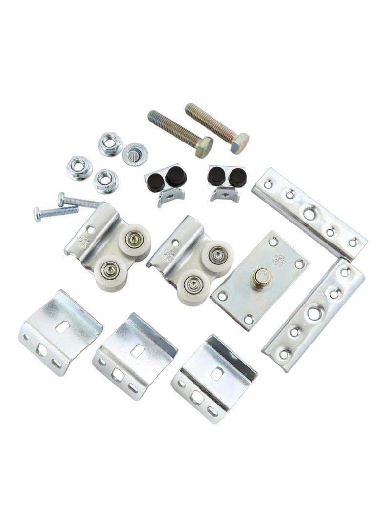 KNP KNP Sliding Door Fitting Nylon Wheel Set Silver is designed for sliding doors, providing smooth movement and quiet operation for a variety of door applications - Image 1