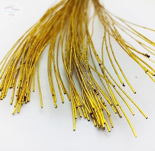 Prabhas Designs Flexible wire Wire Golden used for Flower Making Hobby crafts DIY Crafts Width 1 mm Length 26 Inches Pack of 150 Pieces Approx  - Image 4