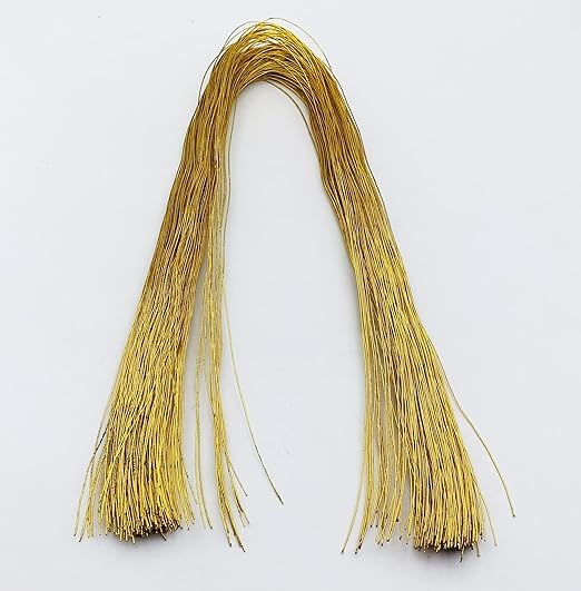 Prabhas Designs Flexible wire Wire Golden used for Flower Making Hobby crafts DIY Crafts Width 1 mm Length 26 Inches Pack of 150 Pieces Approx  - Image 1