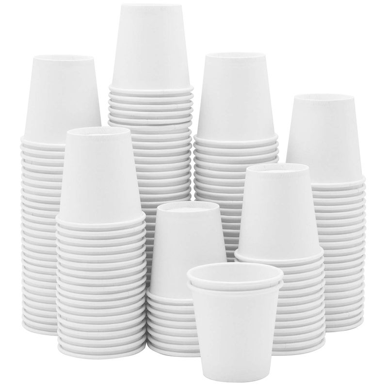 GUSTO 3 oz  300 Count White Small Paper Cups Disposable Mini Bathroom Mouthwash Cups  EcoFriendly and Versatile Formerly Comfy Package