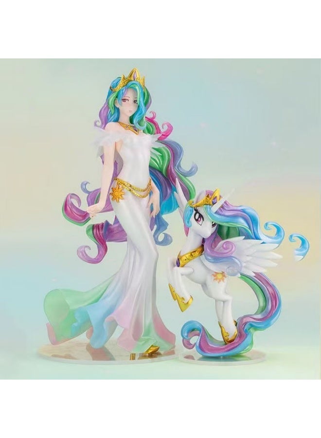 عام ليتل المهر بولي سيلاستيك الكون الأميرة الكون القمر الصداقة ماجيك سطح المكتب الديكور شخصية نموذج جمع الديكور اللعب - Image 1