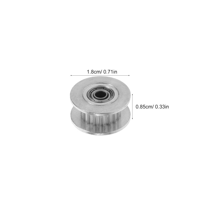 10pcs 2GT Synchronous Timing Pulley: Aluminum Alloy 20 Teeth 3mm Bore H-Type Idler Pulley with Bearings for 6mm Belt CNC Projects 3D Printer - Image 5
