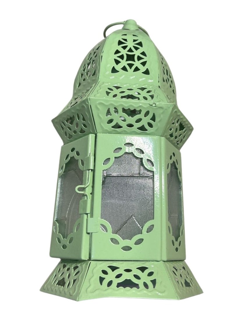 Generic - Small Dome Metal Lantern - Green - Design may vary. - Image 1