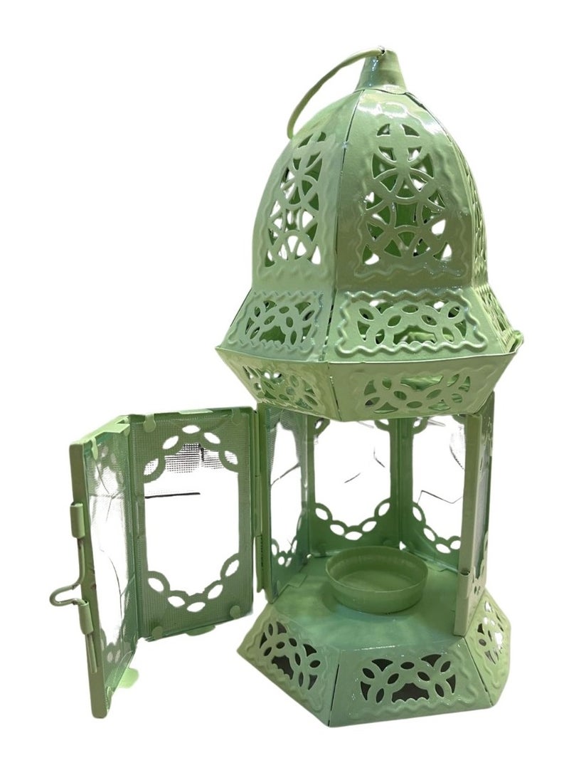 Generic - Small Dome Metal Lantern - Green - Design may vary. - Image 1