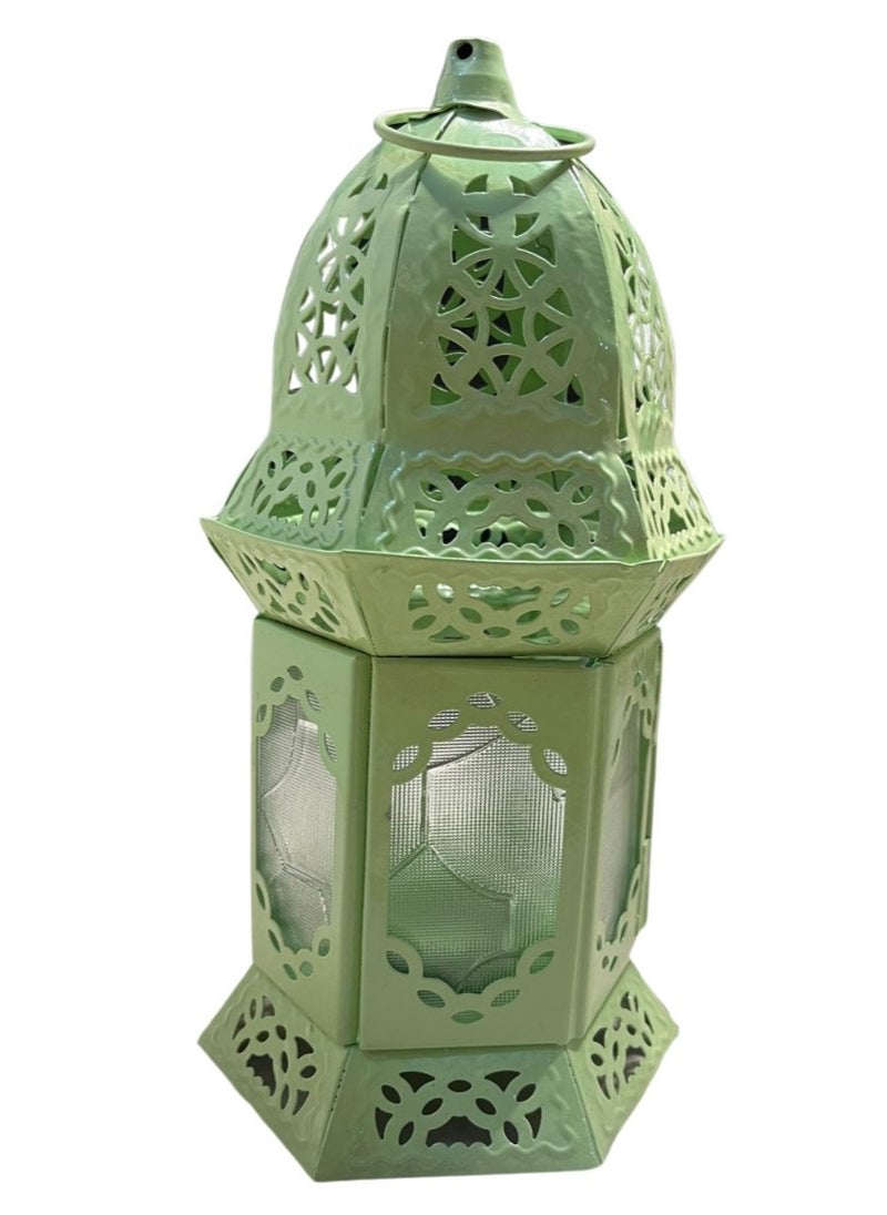 Generic - Small Dome Metal Lantern - Green - Design may vary. - Image 1