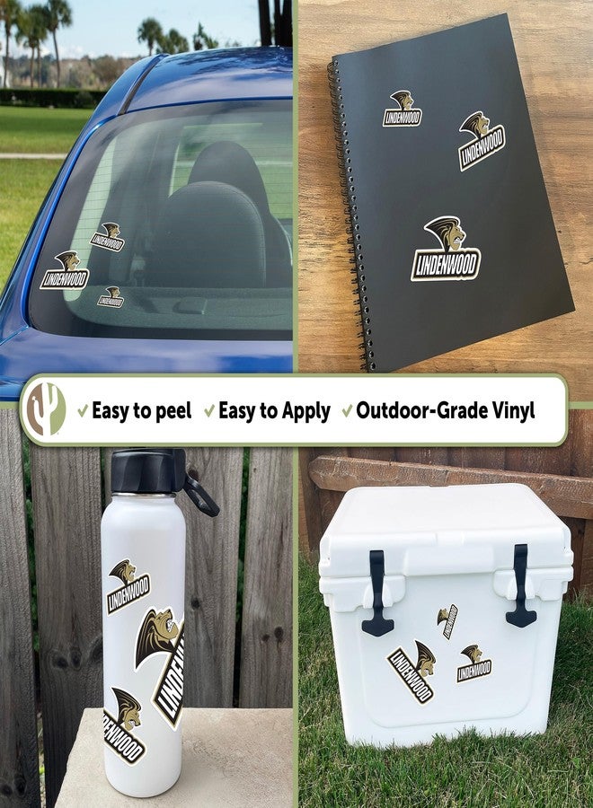 Desert Cactus Lindenwood University Sticker Lions LU Vinyl Decals Laptop Water Bottle Car Scrapbook Sheet T3 (Type 3-1) - Image 2