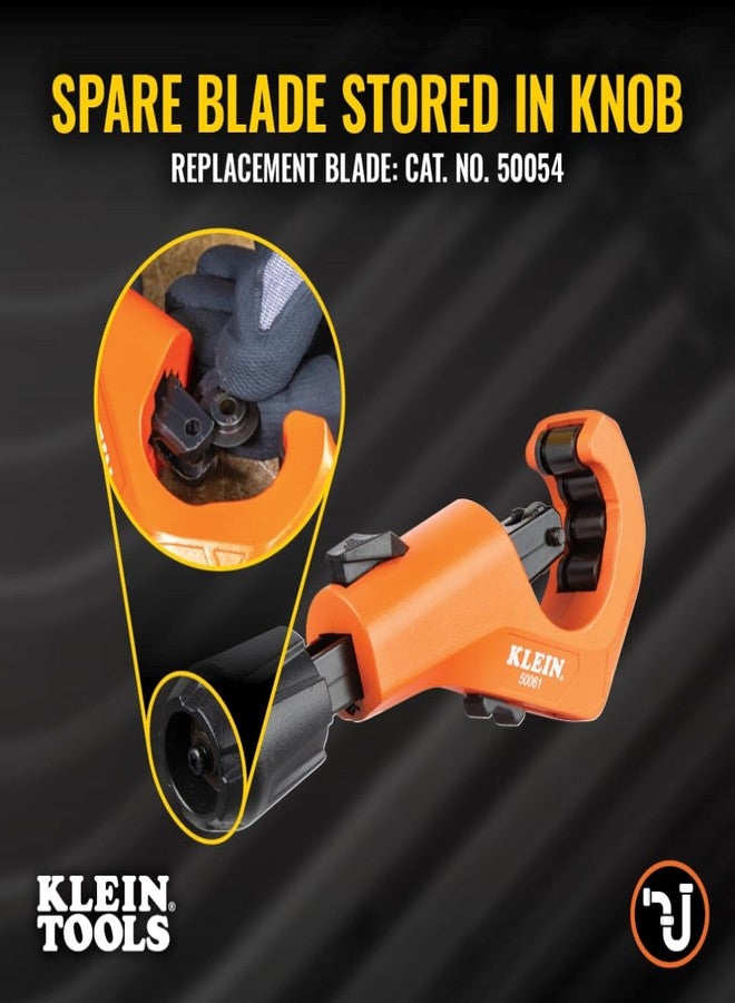 Klein Tools 50061 Quick-Adjust Tubing Cutter, 1-5/8-Inch O.D. Cutting Capacity for Copper and Aluminum, Compact, Retractable Telescoping Deburring Tool - Image 5