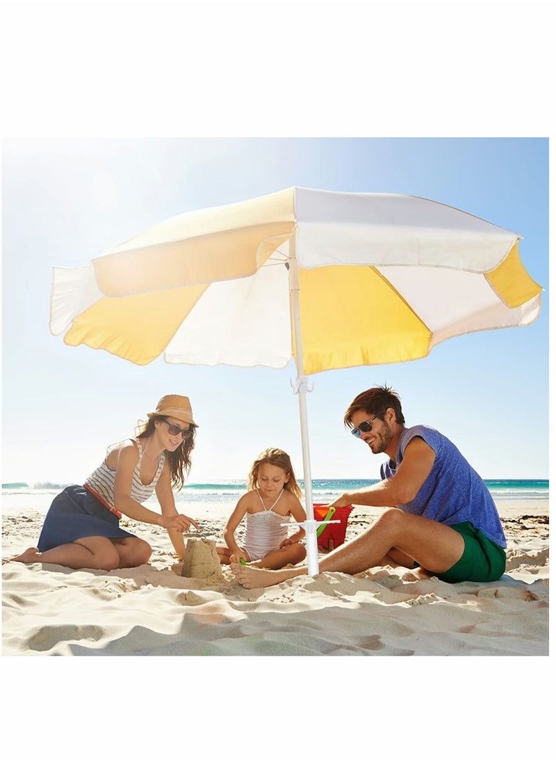 Y&D Beach Umbrella Screw Sand Anchor Stand Holder, One Size Fits All, Holder Safe for Strong Wind with 4-prongs Hanging Hook  - Image 2