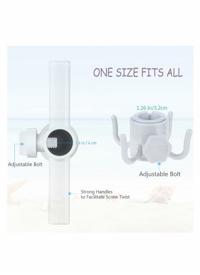 Y&D Beach Umbrella Screw Sand Anchor Stand Holder, One Size Fits All, Holder Safe for Strong Wind with 4-prongs Hanging Hook  - Image 5